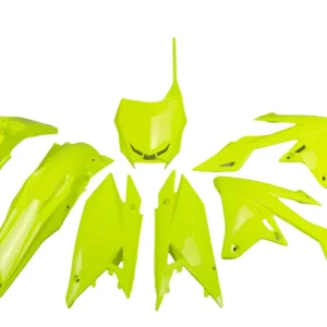UFO Plastics Kit Fluro Yellow for Suzuki RMZ250 19-23/RMZ450 18-23 Premium