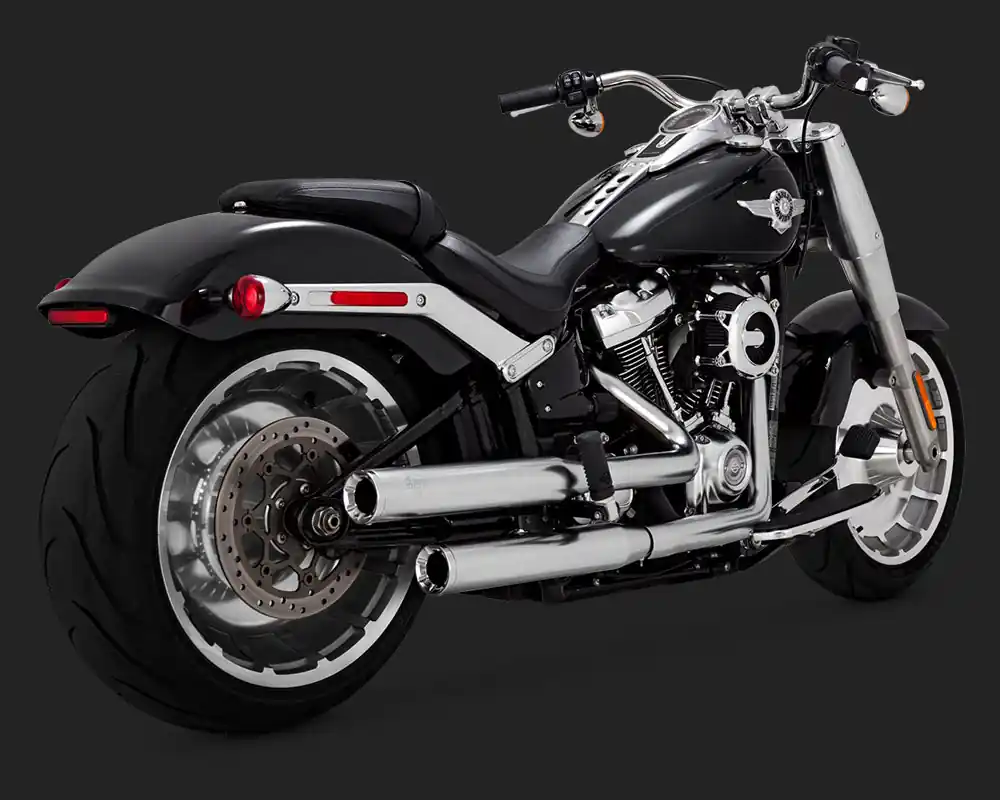 Worldwide Shipping Vance & Hines V16722 Eliminator 300 Slip-Ons Satin Chrome for Softail