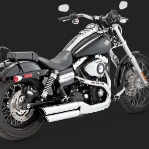 Vance & Hines V16845 Twin Slash 3" Slip-On Mufflers Chrome for Dyna FX Handmade