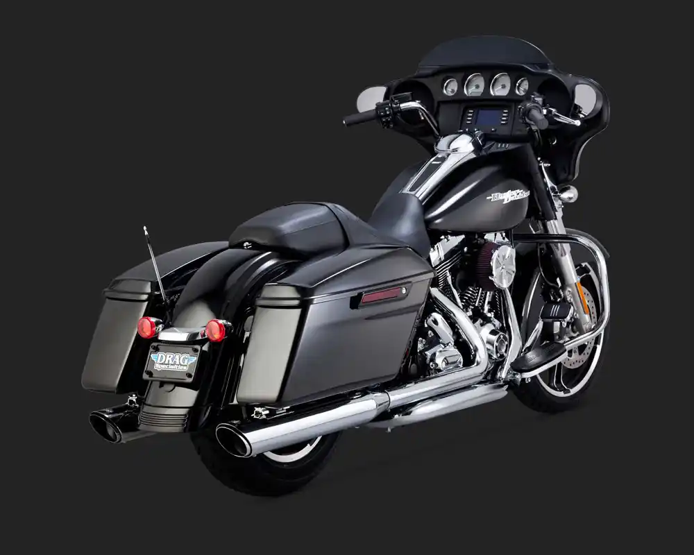 Vance & Hines V16763 Twin Slash Round Slip-On Mufflers Chrome for Tour Don’t Miss Out