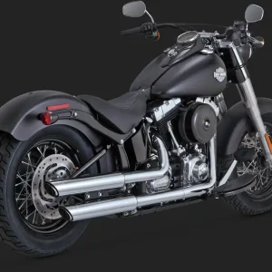 Vance & Hines V16841 Twin Slash 3" Slip-On Mufflers Chrome for Softail Free Returns