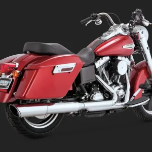 Vance & Hines V16801 Twin Slash 2-1 Slip-On Mufflers Chrome for Dyna S Must Have