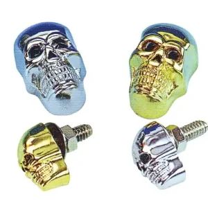Zodiac Z011449 Bad Bones Studded Skull Krommet Large Chrome w/Plain Ey Hot Picks