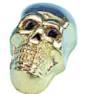 Zodiac Z011454 Bad Bones Studded Skull Krommet Large Gold w/Plain Eyes Deal