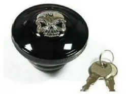 Zodiac Z012552 Skull Locking Vented/Non Vented Gas Cap Set Black for H Sale