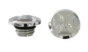 Zodiac Z022082 Right Hand Maltese Cross Vented Gas Cap for H-D 82-96 M Budget