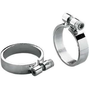 Zodiac Z061112 Exhaust Clamps Chrome for Sportster 57-85 Last Chance