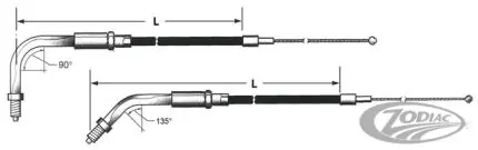 Zodiac Z114202 Black Vinyl 37" Idle Cable for Big Twin 81-89/Sportster New Release