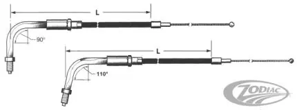 Zodiac Z114969 Braided Clear Coat 33" Idle Cable for Big Twin 90-95 Hassle-Free Returns