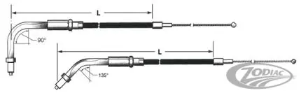 Zodiac Z114976 Braided Clear Coat 41" Idle Cable for Softail 96-15/Tou One Day Deal