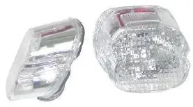 Zodiac Z160642 Laydown Tail Light Lens Clear w/Top Window for H-D 03-0 Top Rated