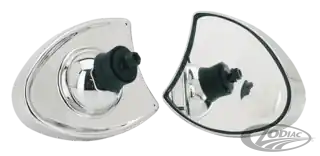 Zodiac Z270573 Fairing Mirror Set Chrome w/LED for FLHT 96-Up Certified