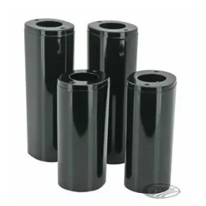 Zodiac Z301166 Standard Length Fork Slider Covers Black for Big Twin 4 Trusted Brand