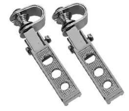 Zodiac Z361002 Holly Folding Cusotm Footpegs w/Clamp Chrome Exclusive