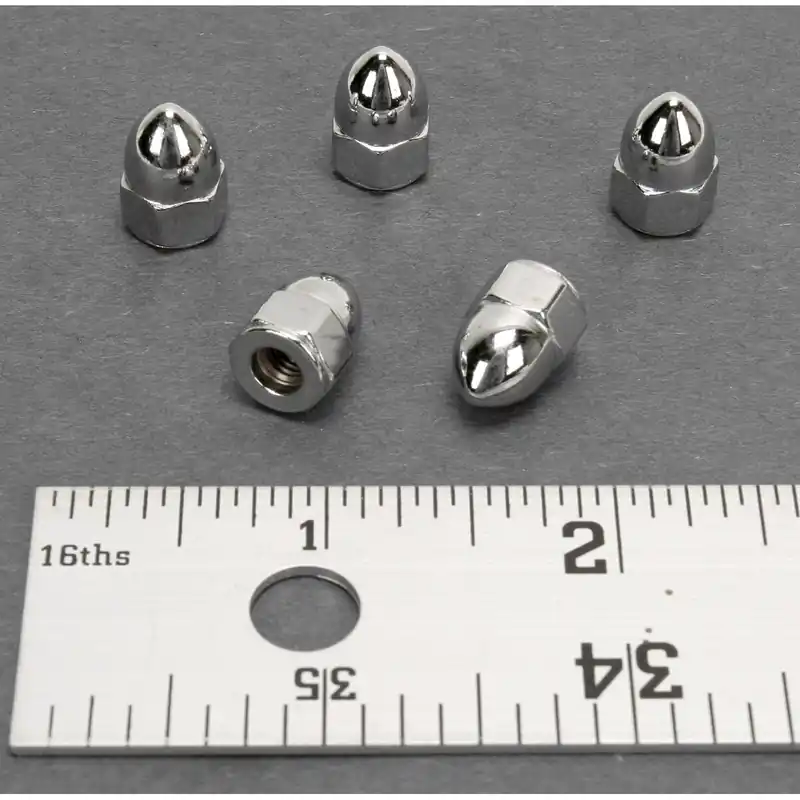 Weekend Sale DRAG SPECIALTIES Chrome Ware Acorn Nuts - 10-32 - SAE - 5-Pack