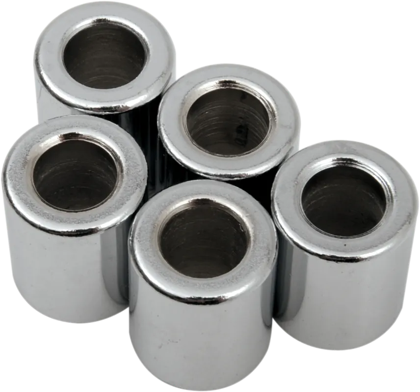 Authentic DRAG SPECIALTIES Spacer - Chrome - 3/8" x 3/4" x 3/4" - 5-Pack