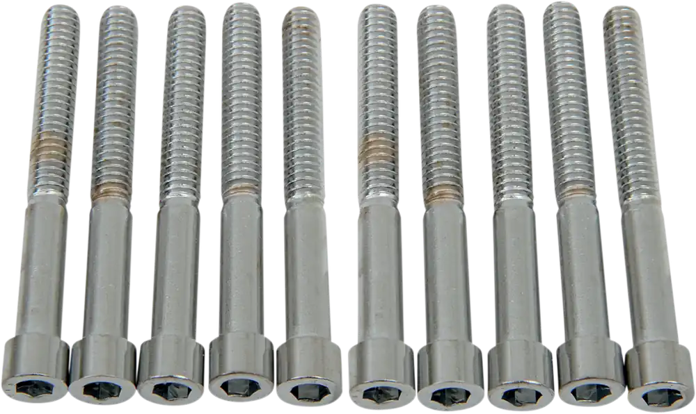 Worldwide Shipping DRAG SPECIALTIES Replacement Socket-Head Bolt - Smooth/Coarse Thread - 1/4-20 x 2-1/4" - 10 Pack