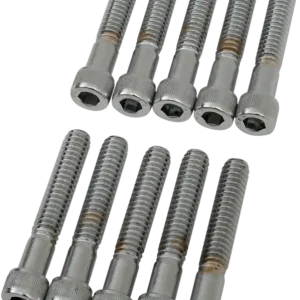 Authentic DRAG SPECIALTIES Replacement Socket-Head Bolt - Knurled/Coarse Thread - 1/4-20 x 1-1/2" - 10 Pack