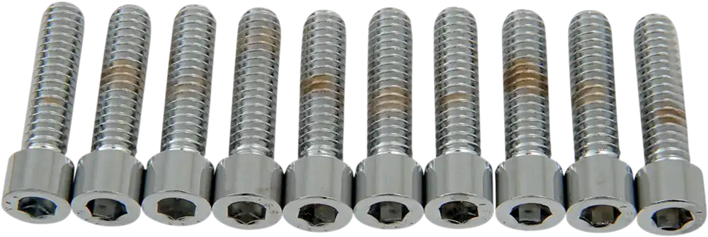 Worldwide Shipping DRAG SPECIALTIES Replacement Socket-Head Bolt - Smooth/Coarse Thread - 1/4-20 x 1" - 10 Pack