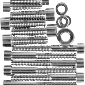 While Supplies Last DRAG SPECIALTIES Replacement Smooth Socket-Head Transmission Side Cover Bolt Kit - Chrome - 5-Speed