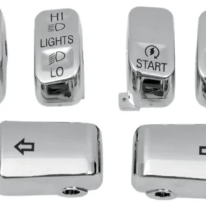 Weekend Sale DRAG SPECIALTIES Replacement Handlebar Switch Caps Standard - Chrome