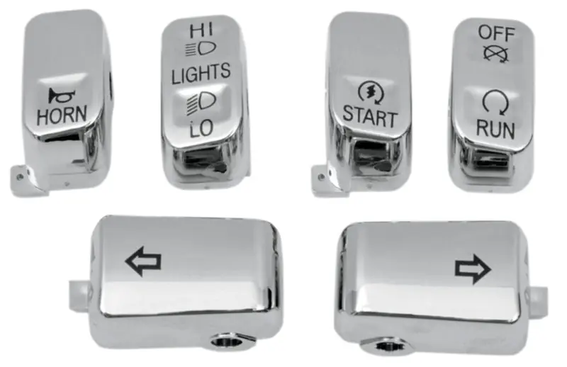 Weekend Sale DRAG SPECIALTIES Replacement Handlebar Switch Caps Standard - Chrome