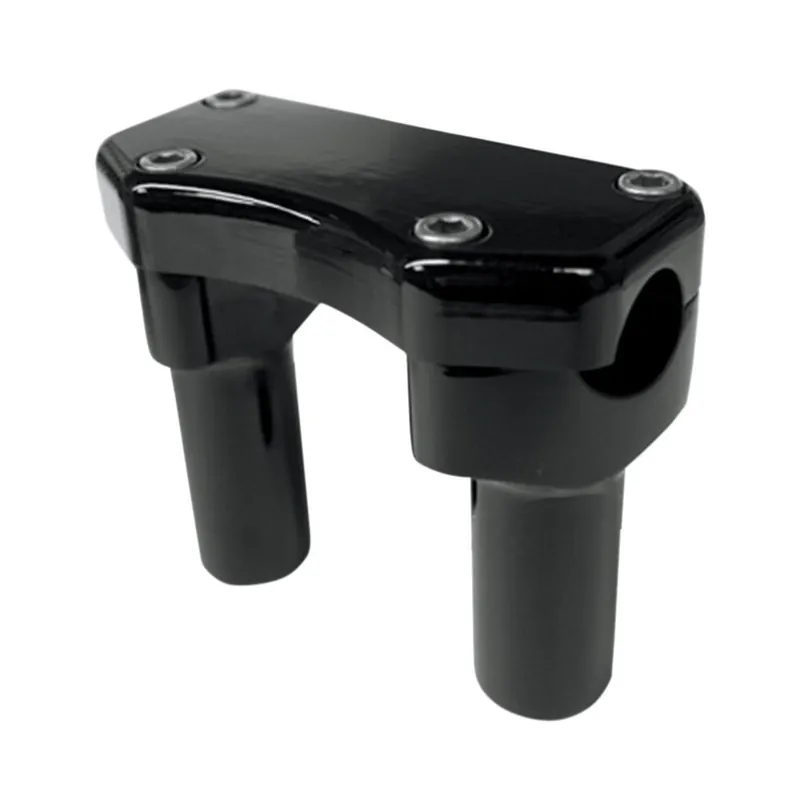 Bargain DRAG SPECIALTIES Buffalo Straight Handlebar Riser & Top Clamp Kit - Gloss Black - 4"
