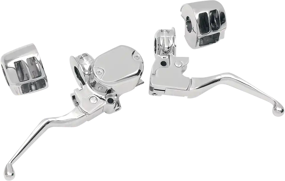 While Supplies Last DRAG SPECIALTIES Replacement Handlebar Controls Assembly with Switch Housings - Chrome - 1/2"