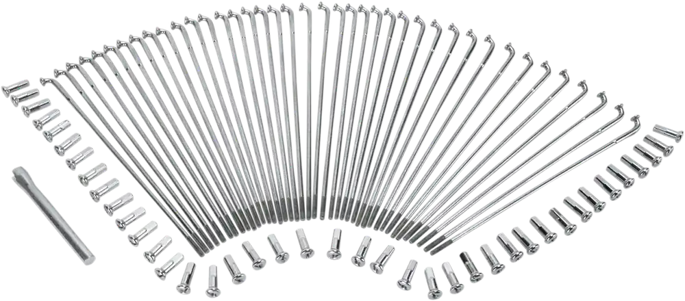 Wholesale DRAG SPECIALTIES Replacement Smooth Drop-Center Front Stainless Steel Spoke Set - 21" Wide Glide