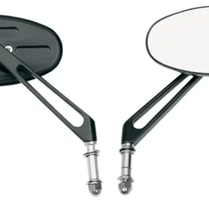 Wholesale DRAG SPECIALTIES Stealth II Oval 5" x 2-1/2" Mirror Set - Black