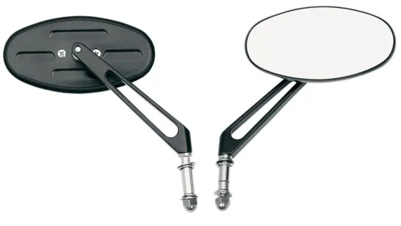 Wholesale DRAG SPECIALTIES Stealth II Oval 5" x 2-1/2" Mirror Set - Black