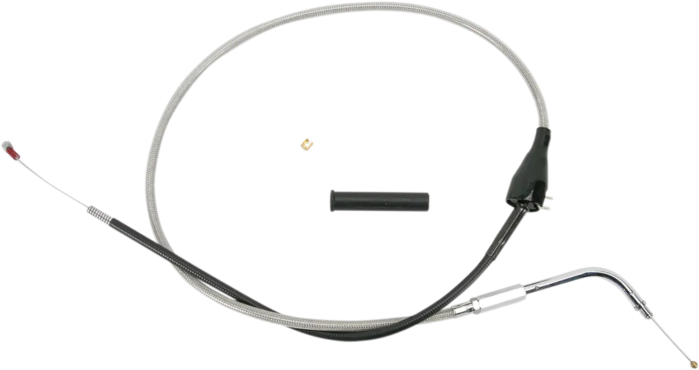 Affordable DRAG SPECIALTIES Replacement Throttle Idle Cable w/ Cruise Control - Stainless Braided - 38-3/8"