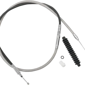 Authentic DRAG SPECIALTIES High-Efficiency Braided Stainless Steel Clutch Cable - 62-15/16" - FLH/FLT '08-'16