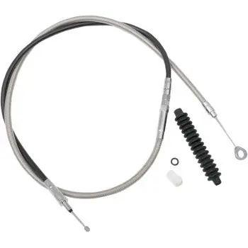 Wholesale DRAG SPECIALTIES High-Efficiency Braided Stainless Steel Clutch Cable - 62-11/16" - FLH/FLT '07-'07