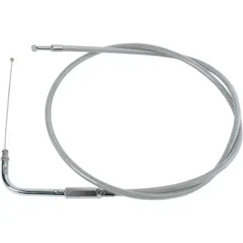 Worldwide Shipping DRAG SPECIALTIES Stainless Braided Throttle Cable - 38"