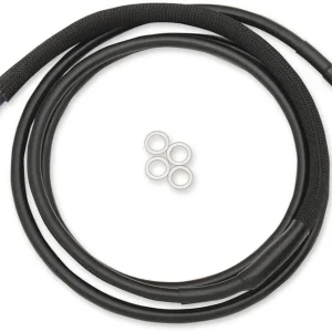 Worldwide Shipping DRAG SPECIALTIES Stainless Steel Hydraulic Clutch Line - Black - 70-1/8" - FLTRX '17-'20