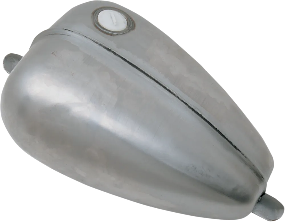 Worldwide Shipping DRAG SPECIALTIES Fat Bob-Style Mustang Ribbed 3.3 Gallon Carburetor Gas Tank - Raw - Custom Applications