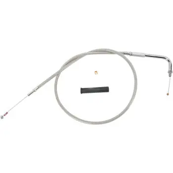 Warranty Included DRAG SPECIALTIES Stainless Braided Idle Cable - 31-3/4"