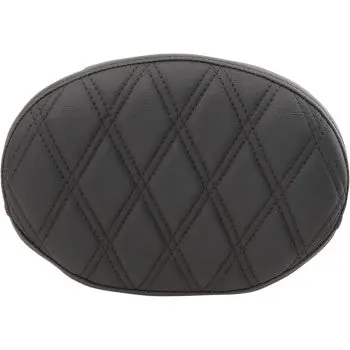 Viral DRAG SPECIALTIES Oval Sissy Bar Double Diamond Black Stitch Pad - Black - FL '99-'22