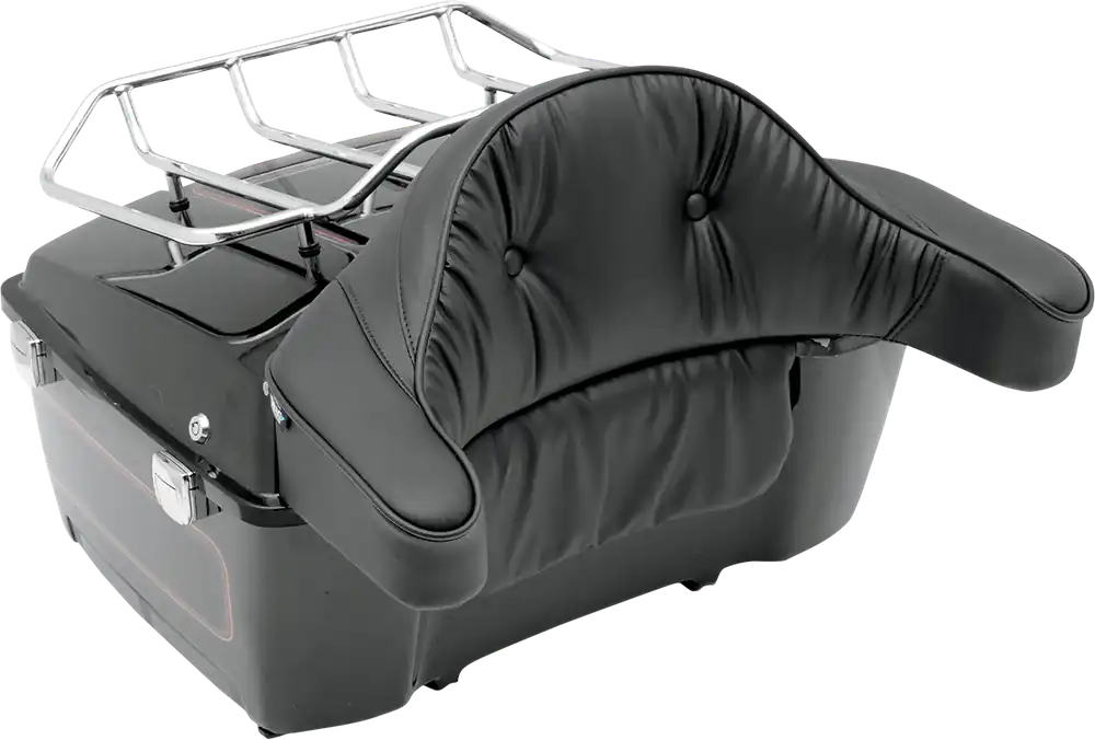 Viral DRAG SPECIALTIES Pillow King Tour Pak Pad - Black - FLH/FLT '86-'98