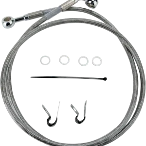 Affordable DRAG SPECIALTIES Extended Length Stainless Steel Brake Line Kit - Front - +10" - XL '04-'12