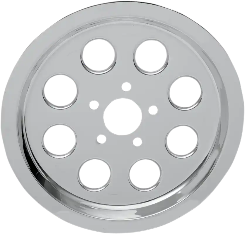 Authentic DRAG SPECIALTIES Rear Pulley Cover / Insert - Chrome - 70 Tooth - '84-'99 Big Twin