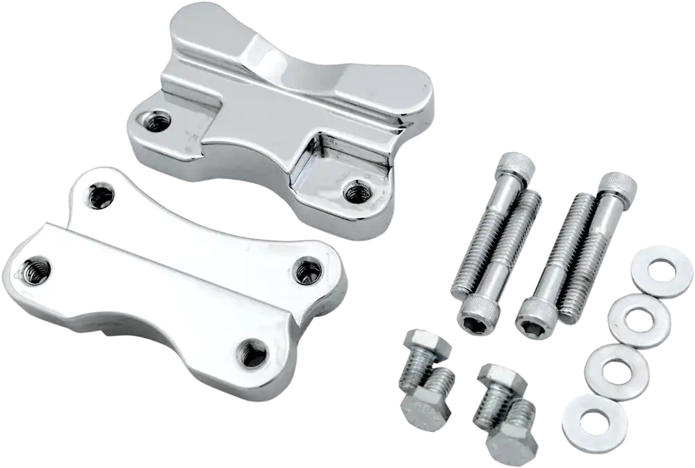 Authentic DRAG SPECIALTIES Fender to Fork Adapters for 21" Wheels - Chrome