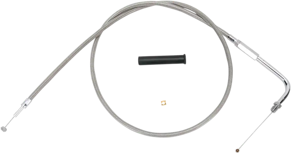 Warranty Included DRAG SPECIALTIES Stainless Braided Throttle Cable - 36"