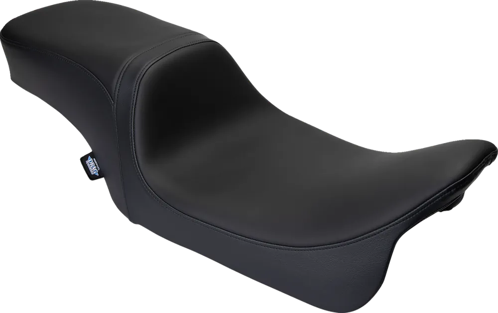 Worldwide Shipping DRAG SPECIALTIES Predator Smooth Solar Leather w/o Backrest 2-Up Seat - Black - Touring '08-'23