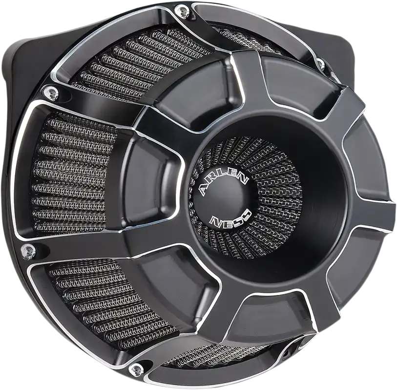 ARLEN NESS Beveled Inverted Series Air Cleaner Kit - Black / Machined Brand New