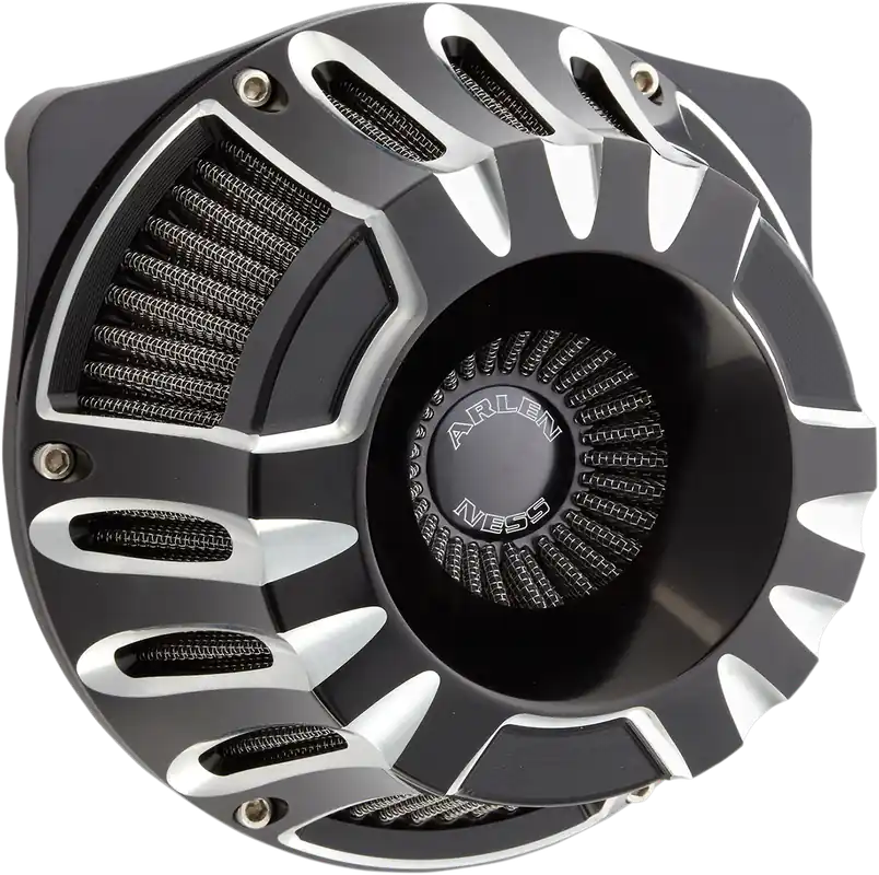 ARLEN NESS Deep Cut Inverted Series Air Cleaner Kit - Black / Machined Modern