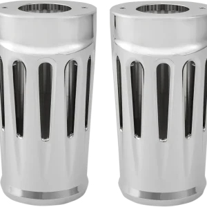 ARLEN NESS Aluminum Standard Length Fork Boot Covers - Chrome - Deep Cut - '14-'25 FLH/FLT Affordable