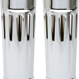 ARLEN NESS Aluminum Extended Length Fork Boot Covers - Chrome - Deep Cut -  '14-'25 FLH/FLT Exclusive