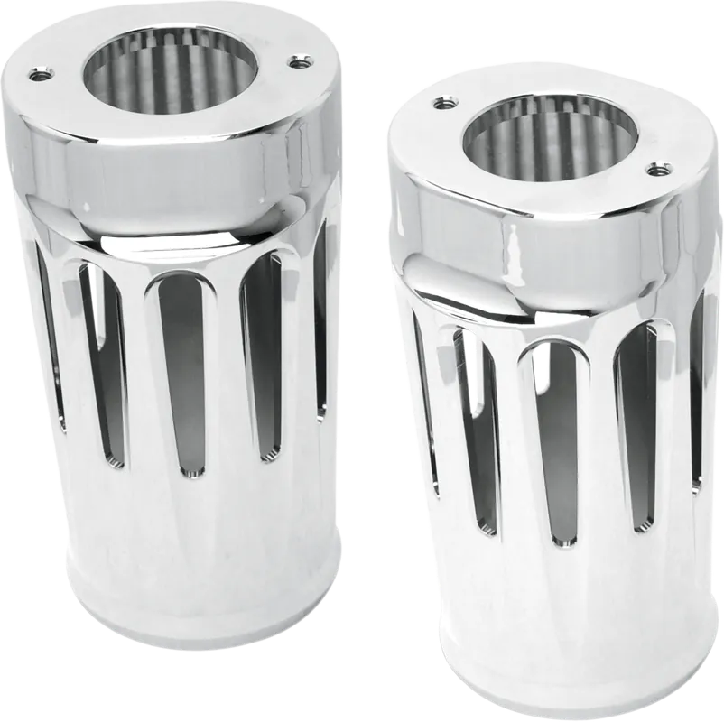 ARLEN NESS Aluminum Standard Length Fork Boot Covers - Chrome - Deep Cut - '85-'13 FLH/FLT Holiday Sale